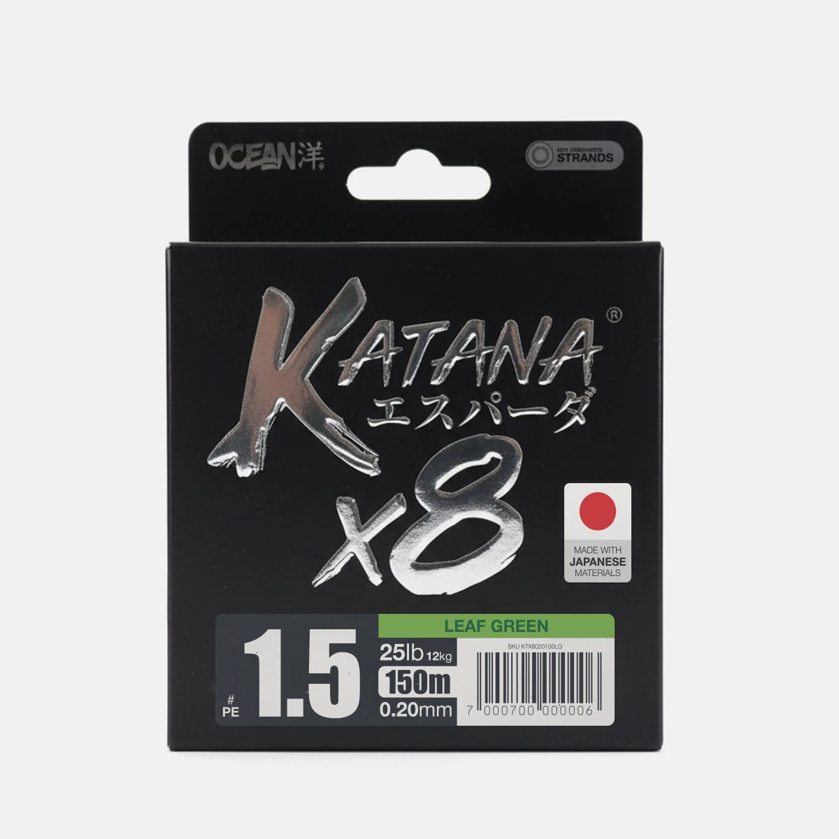 MULTIFILAMENTO OCEAN KATANA 8X 0.18MM VERDE X 300M
